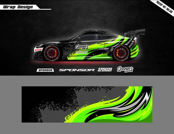 Carro Envoltório Design Carro Livery Carro Esporte Livery — Vetor de Stock