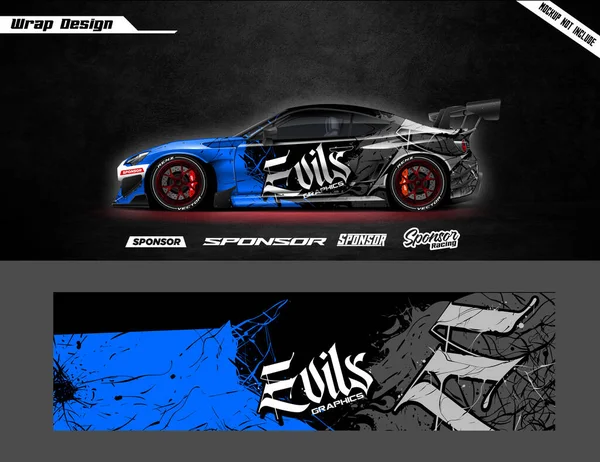 Drift Car Neon Color Sport Car: vetor stock (livre de direitos