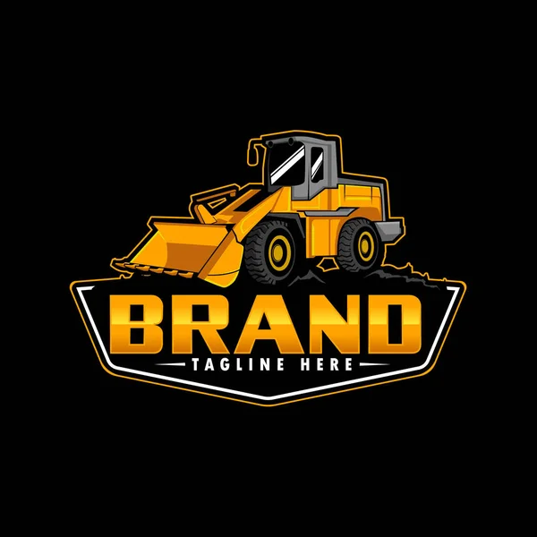 Excavator Logo Contractor Transportation Transportation Logo — Archivo Imágenes Vectoriales