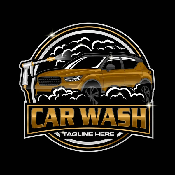 Car Wash Logo Cleaning Car — Archivo Imágenes Vectoriales