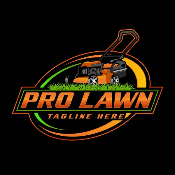 Lawn Mowing Logo Lawn Care —  Vetores de Stock