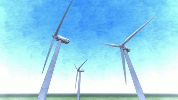 Wind power towers — Stock Video