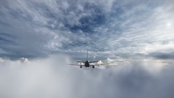 Avion volant entre les nuages 