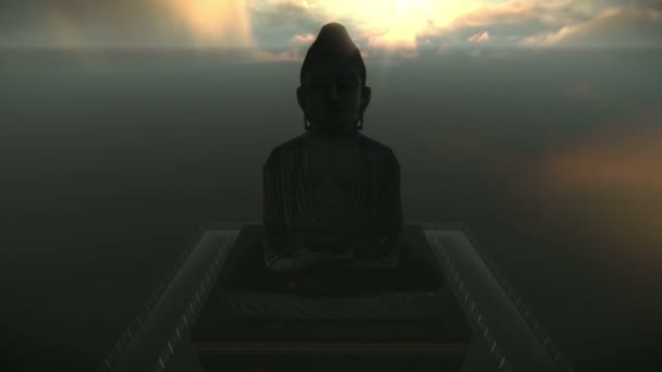 Buddhastatue — Stockvideo