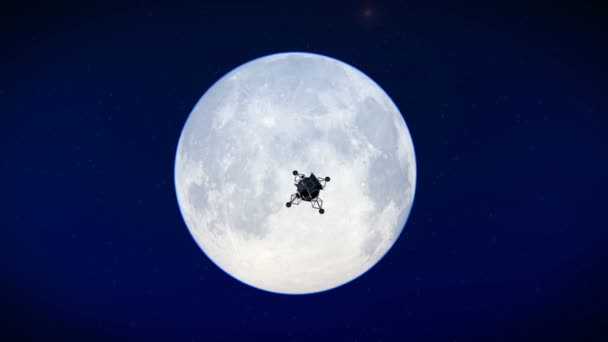 Module lunaire quittant la lune 