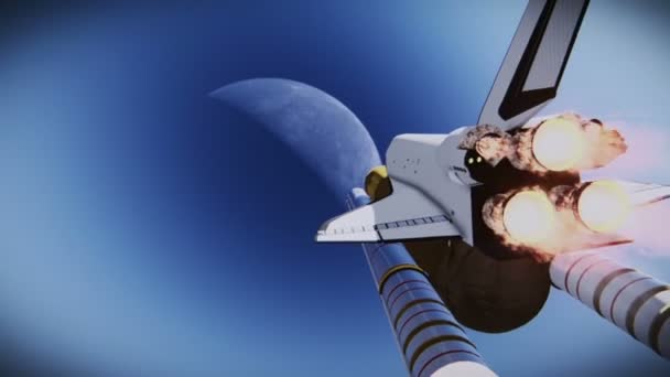 Uçak - uzay mekiği — Stok video