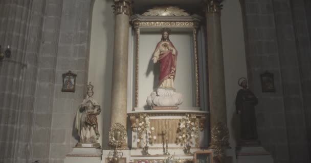 Jesus Cristo Igreja Santa Escultura Cidade do México Salvador Pastor Santo — Vídeo de Stock