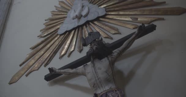 Jesus Christus Kirche Saint Sculpture Mexiko Stadt Retter Pastor Holy — Stockvideo