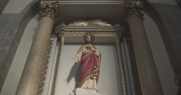 耶稣基督圣雕塑墨西哥城救主圣职圣职 高质量的4K镜头 — 图库视频影像