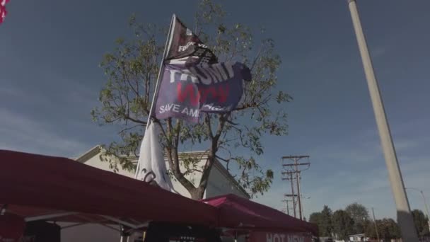 Флаги Консерватизм Республиканская Политика Трампа Высококачественные Кадры — стоковое видео