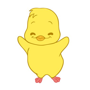 Sevimli küçük tavuk vektör