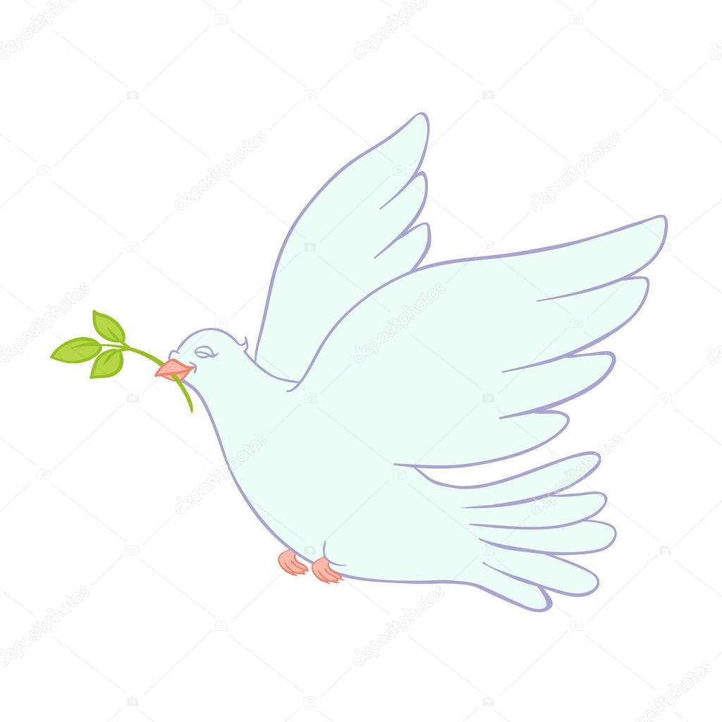 dove of peace vector on white background