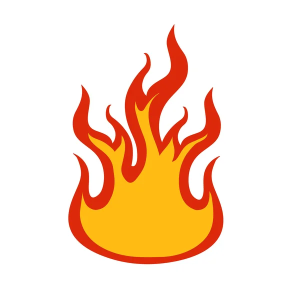 Pictogram vlammen over witte achtergrond vectorillustratie — Stockvector