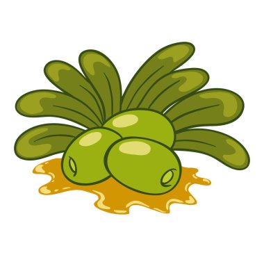 aşağı akan yağ ile lezzetli Konfit zeytin illüstrasyon vektör