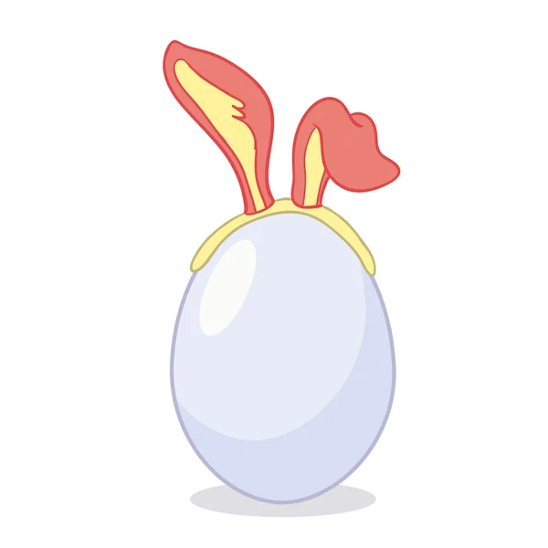 Œuf de Pâques aux oreilles de lapin — Image vectorielle