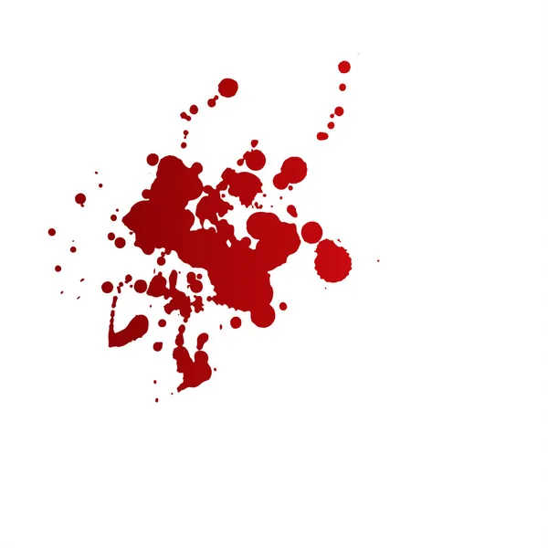 Manchas de sangre aisladas sobre fondo blanco — Vector de stock