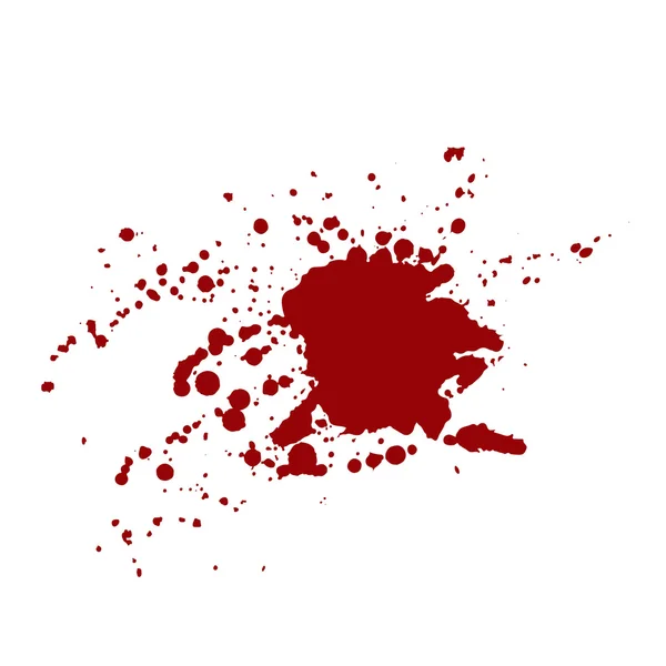 Manchas de sangue isoladas no fundo branco — Vetor de Stock