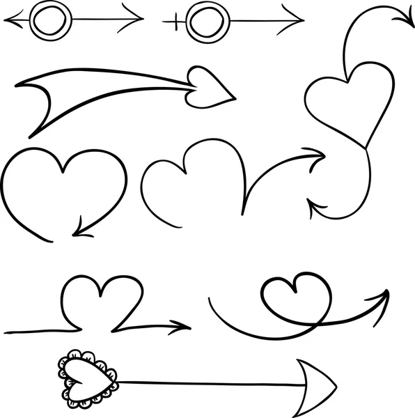 Seta, coração —  Vetores de Stock