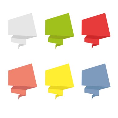 soyut origami konuşma balonu