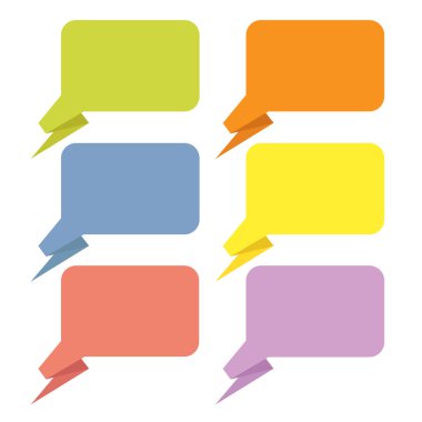 soyut origami konuşma balonu