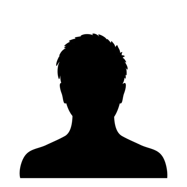 Man silhouette profile picture — Stock Vector