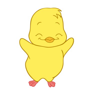 Sevimli küçük tavuk vektör