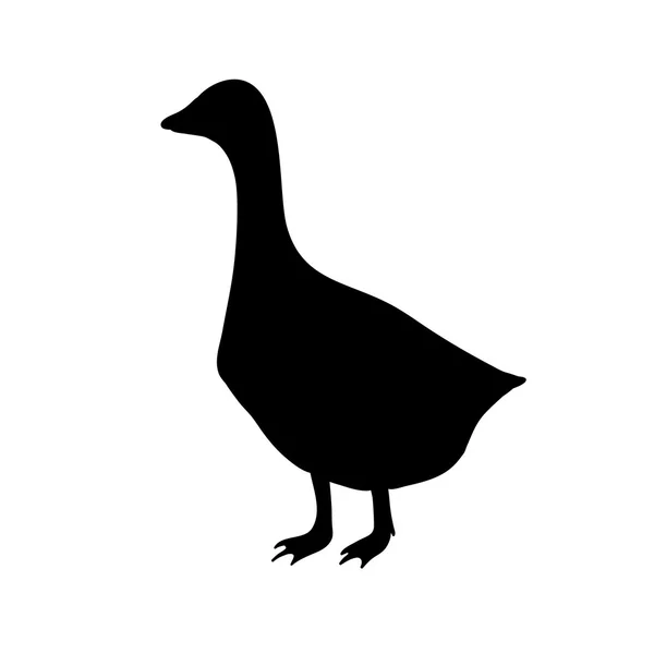 Goose silhouette — Stock Vector