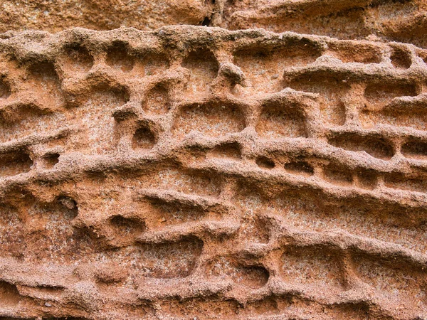 Modelli Naturali Pietra Arenaria Erosa Dall Azione Del Tempo — Foto Stock