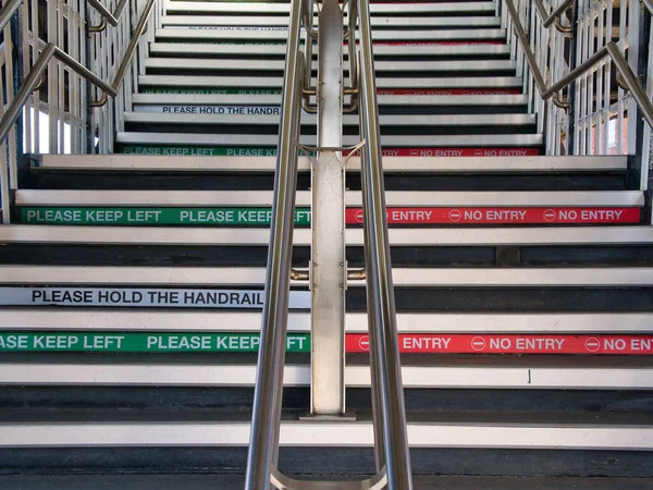 Gare York Dans Yorkshire Royaume Uni Ensemble Escaliers Avec Des — Photo