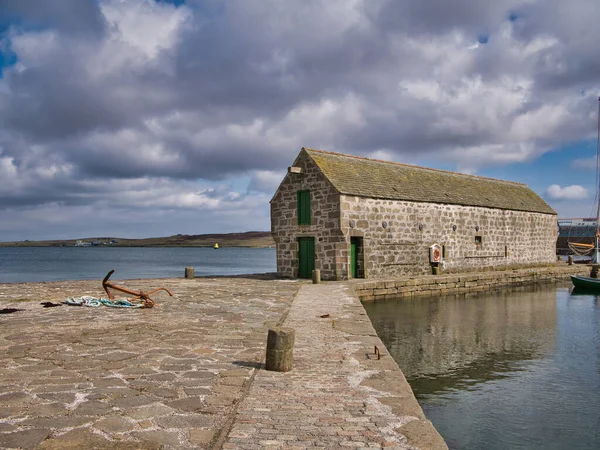 Histórico Pier Storehouse Del Siglo Xix Hays Dock Lerwick Shetland —  Fotos de Stock