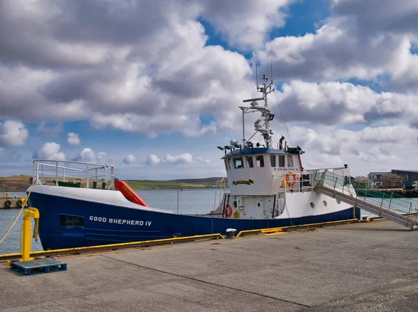 Fair Isle Ferry Good Shepherd Moored Lerwick Shetland Taken Calm — ストック写真