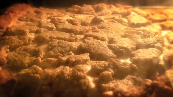 Яблучний пиріг в духовці — стокове відео