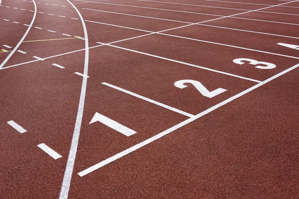 Comienzo de la pista de atletismobieżnia start — Zdjęcie stockowe