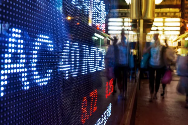 Hong Kong exibir gráficos do mercado de ações — Fotografia de Stock