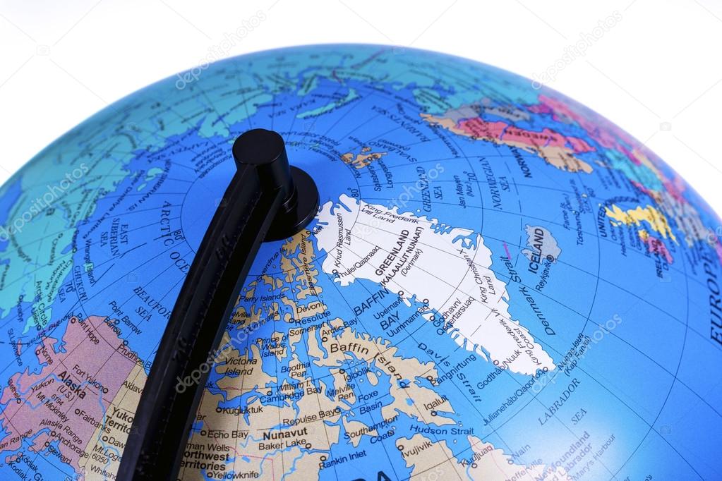 Greenland On A Globe World Globe On Greenland Stock Photo By ©Danielshot 44403549