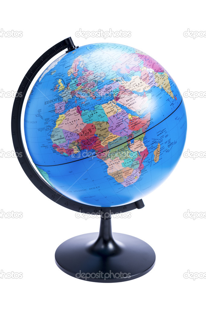 Terrestrial globe isolated - Africa