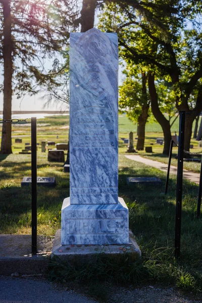 Smet Usa September 2020 Gravesite Monument Charles Ingalls Located Smet — Stock Photo, Image