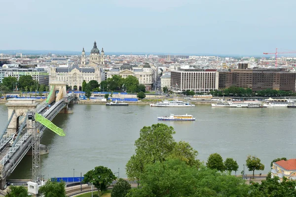 Вид Місто Будапешт Угорщина — стокове фото