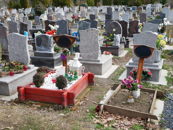 Lápidas Cementerio Público —  Fotos de Stock