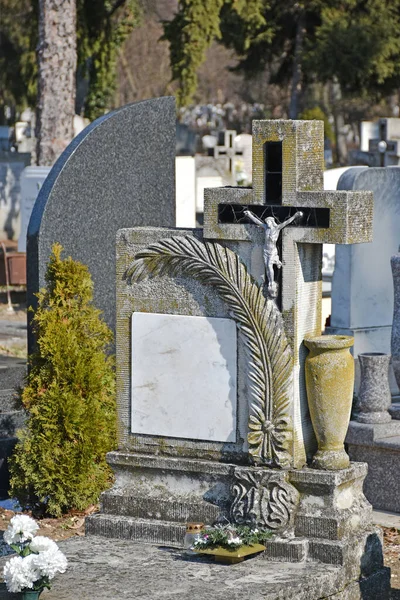 Pedras Tumulares Cemitério Público — Fotografia de Stock