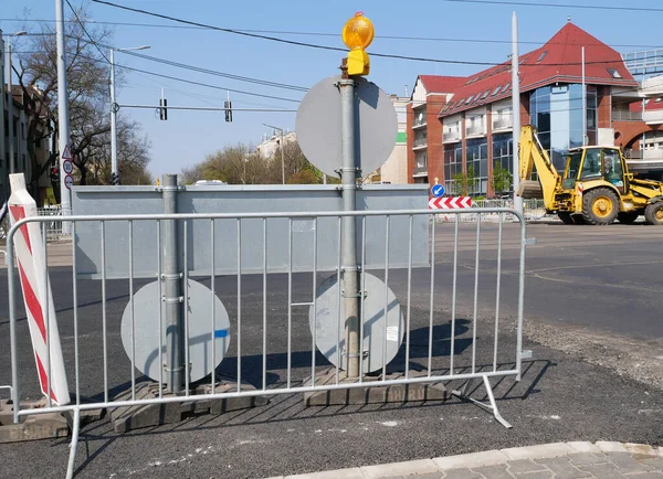 Road Barrier Road Construction City — Stock Photo, Image