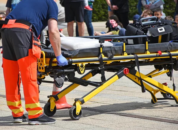 Paramedic Stretcher Street — Stock Photo, Image