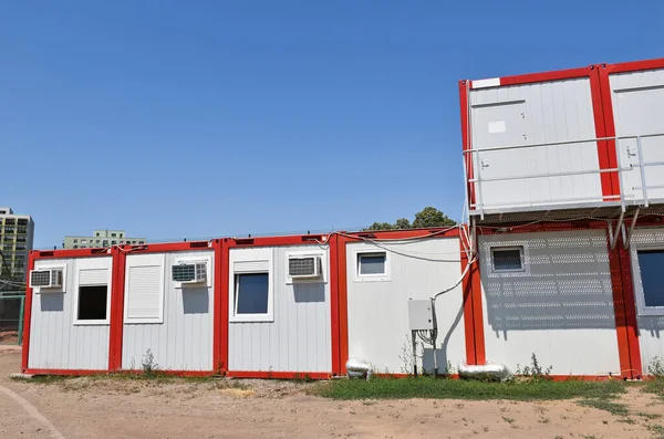 Mobile industrial home containers at the construction site