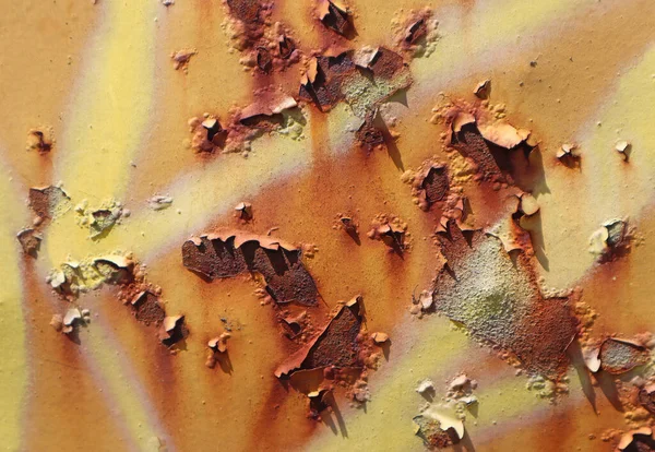 Rusty Stained Old Metal Plate Background — Stock fotografie