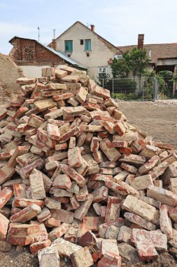 Construction area of a demolished building