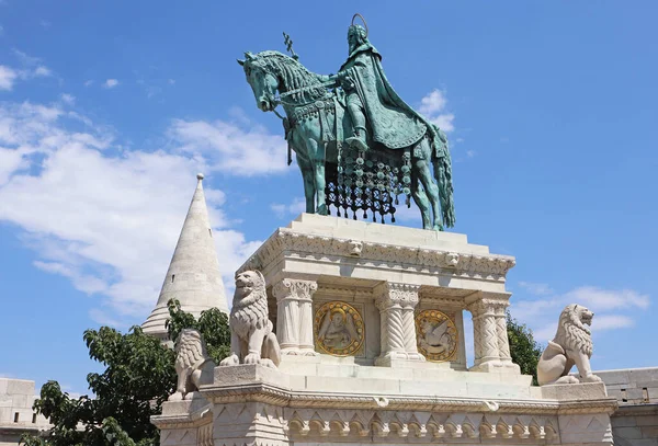 Statue Stephen Budapest City Hungary — Fotografia de Stock