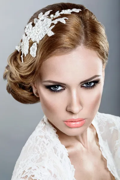 Girl in the image of the bride — Stock Photo, Image