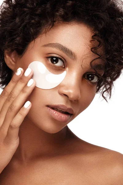 Modèles Soins Peau Afro Américains Avec Une Peau Parfaite Les — Photo