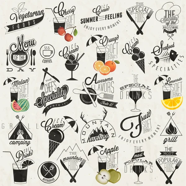 Retro vintage style restaurant menu designs. — Stock Vector