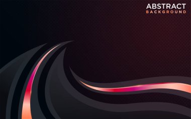 Soyut Koyu Kahverengi Arkaplan ve Shinny Turuncu Çizgiler. Grafik Tasarım Elementi.